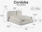 CORDOBA Bed 160x200 - With Mattress - Pilt 3