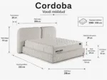 CORDOBA Bed 200x200 - With Mattress - Pilt 3