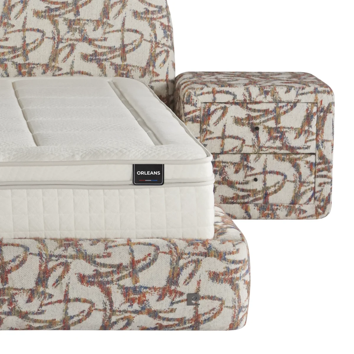 LUNE Pattern Bed 200x200 - With Mattress - Pilt 10