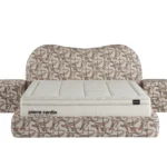 LUNE mustriga voodi 200x200 - madratsiga