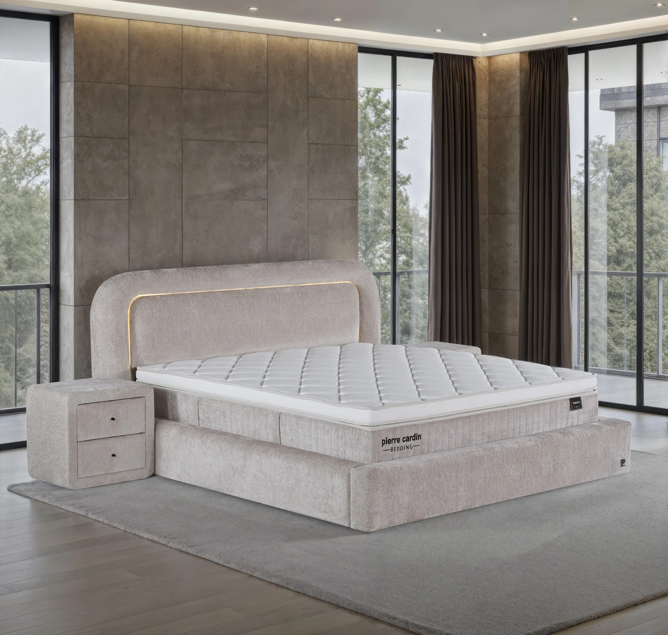 pierre-cardin-trento-bed-set-main-2-1.webp TRENTO Bed 140x200 - With Mattress - Pilt 1