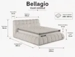 BELLAGIO Bed 200x200 - With Mattress - Pilt 3