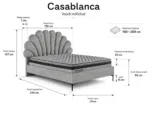 CASABLANCA Bed 160x200 - With Mattress - Pilt 3