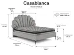 CASABLANCA Bed 200x200 - With Mattress - Pilt 3