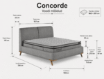CONCORDE Bed 140x200 - With Mattress - Pilt 19