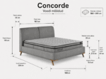 CONCORDE Bed 180x200 - With Mattress - Pilt 3