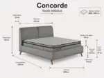CONCORDE Bed 200x200 - With Mattress - Pilt 3