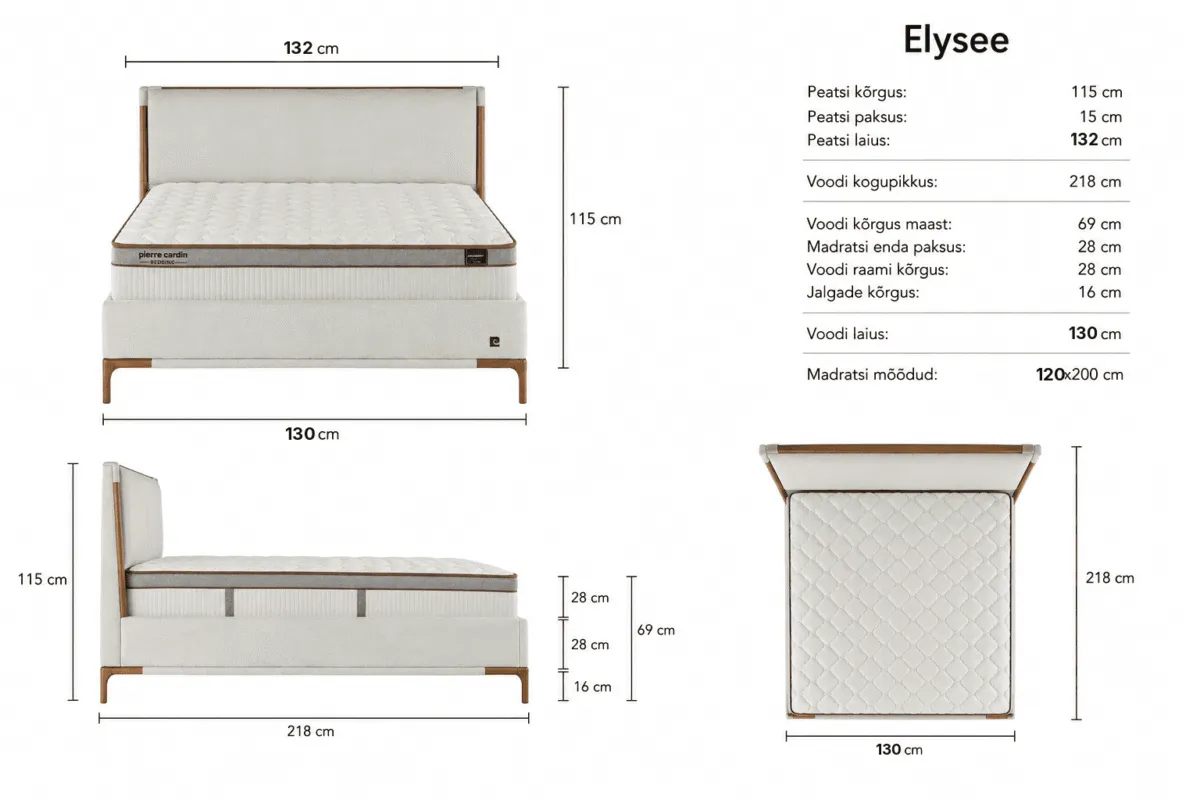 ELYSEE Bed 120x200 - With Mattress - Pilt 3