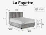 LA FAYETTE Bed 140x200 - With Mattress - Pilt 3