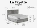 LA FAYETTE Bed 200x200 - With Mattress - Pilt 3