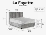 LA FAYETTE Bed 90x200 - With Mattress - Pilt 3