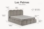 LAS PALMAS Bed 160x200 - With Mattress - Pilt 3
