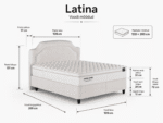 LATINA Bed 120x200 - With Mattress - Pilt 3