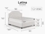 LATINA Bed 160x200 - With Mattress - Pilt 3