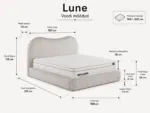 LUNE Pattern Bed 140x200 - With Mattress - Pilt 3
