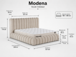 MODENA Bed 180x200 - With Mattress - Pilt 3